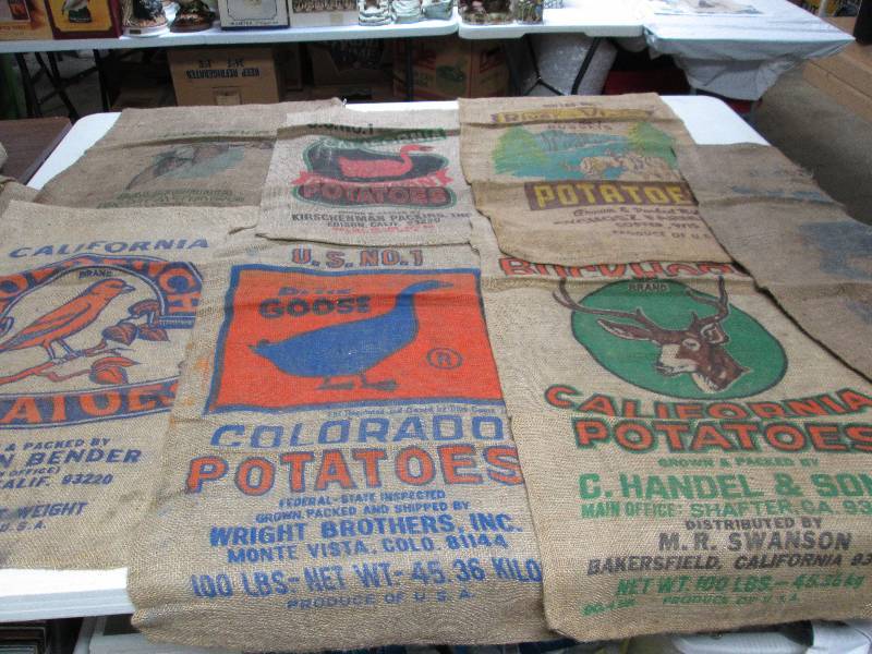 lot 190 image: Burlap Potato With Great Art