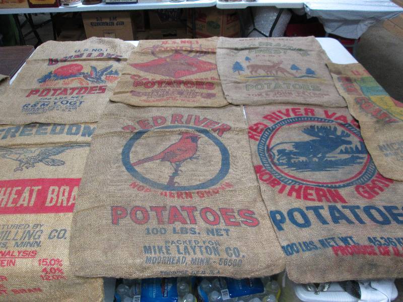 lot 191 image: Burlap Potato With Great Art