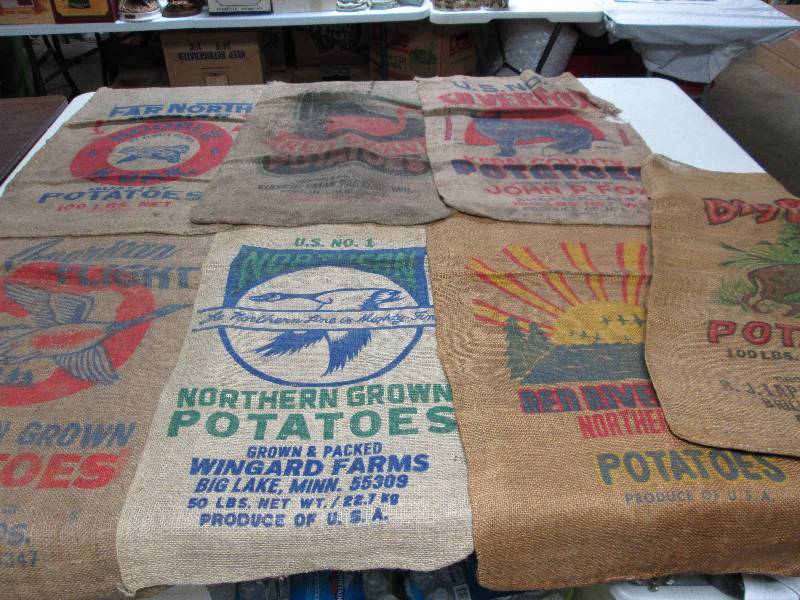 lot 192 image: Burlap Potato With Great Art