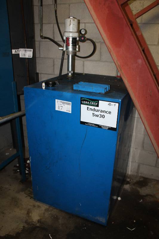 lot 17 image: Endurance 5W-30 Oil w Graco Air-Powered Pump