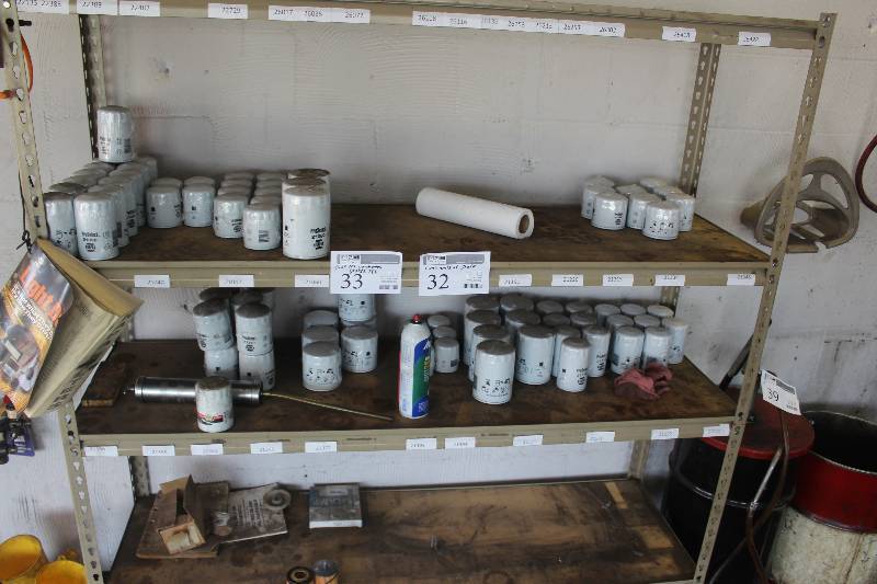 lot 32 image: Contents of Shelf NAPA Oil Filters