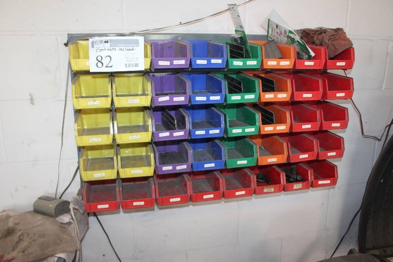 lot 82 image: 40-Bin Wall Parts Organizer