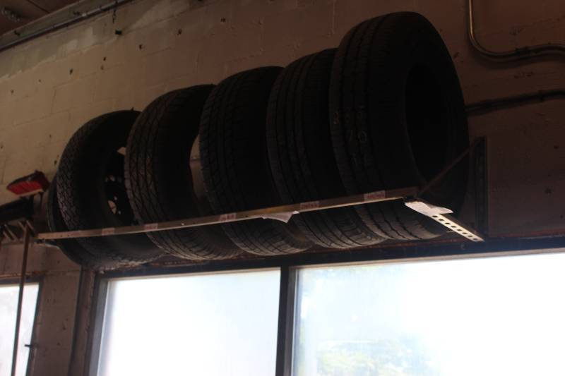 lot 110 image: Wall Mount Tire Rack