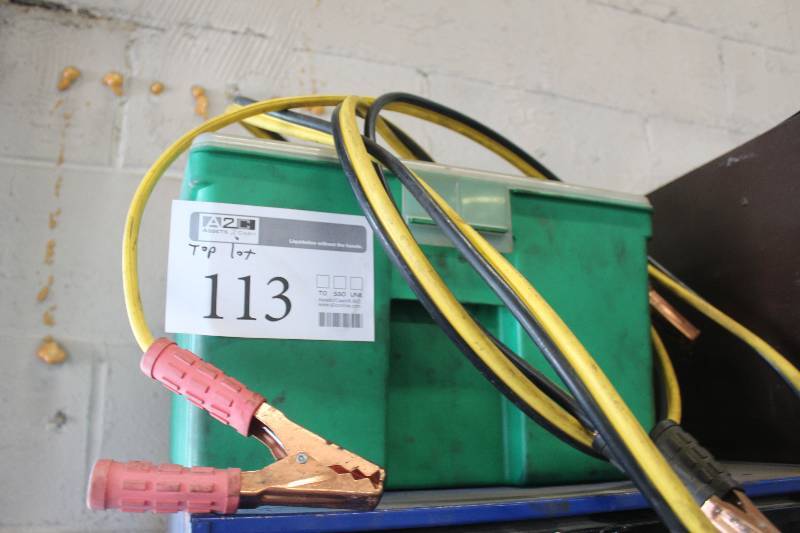 lot 113 image: Top Lot Including Jumper Cables, Tech Select Automotive Air Conditioning Parts System Organizer