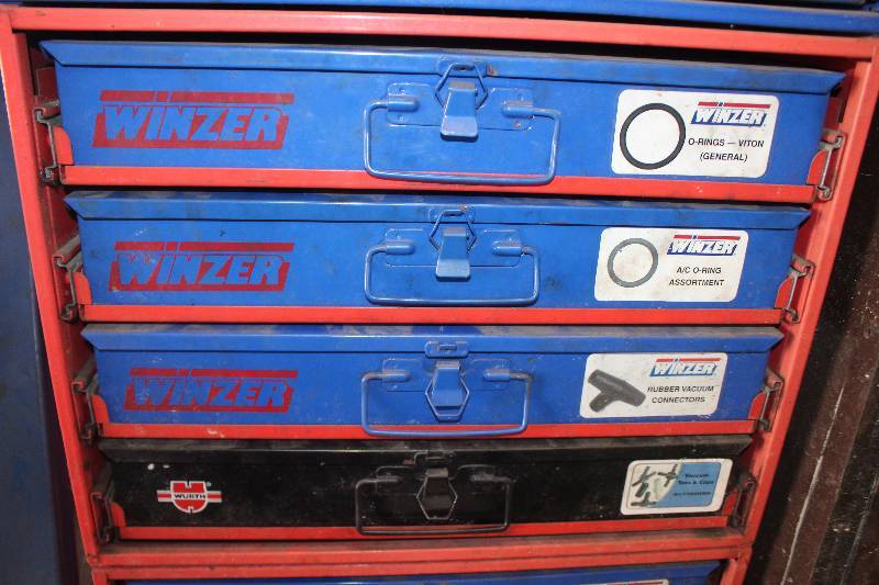 lot 116 image: Winzer Fastener Organizers Including O-Rings, Vacuum Connectors