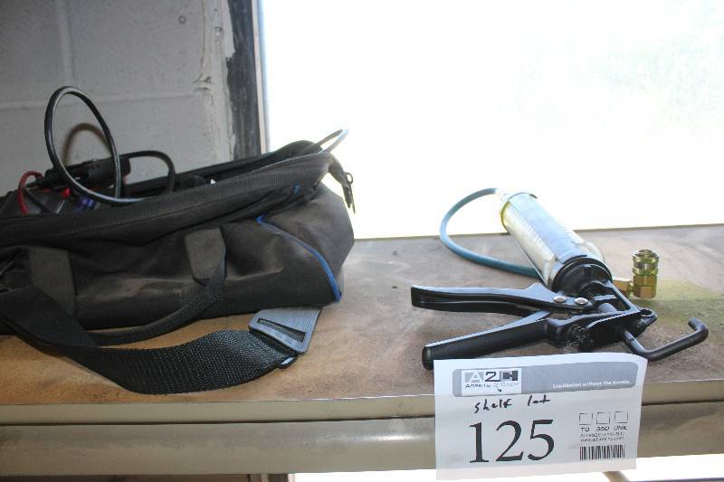 lot 125 image: Shelf Lot Including Midtronics ESP-800 Battery & Electrical Diagnostic Analyzer Grease Gun