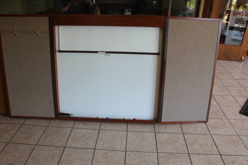 lot 161 image: Conference White Board w Cabinet
