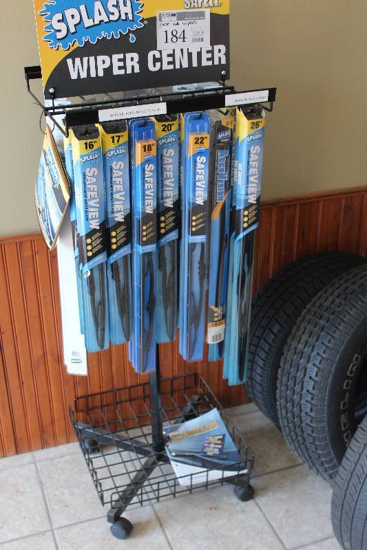 lot 184 image: Display Rack & Wiper Blades