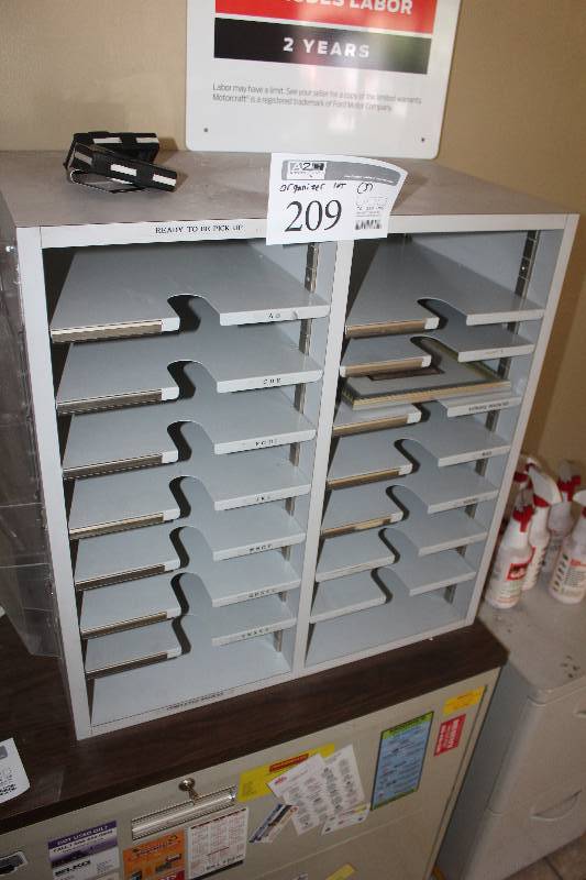 lot 209 image: Lot of (3) Organizers Including Flat File, Wall Mount, Clipboard