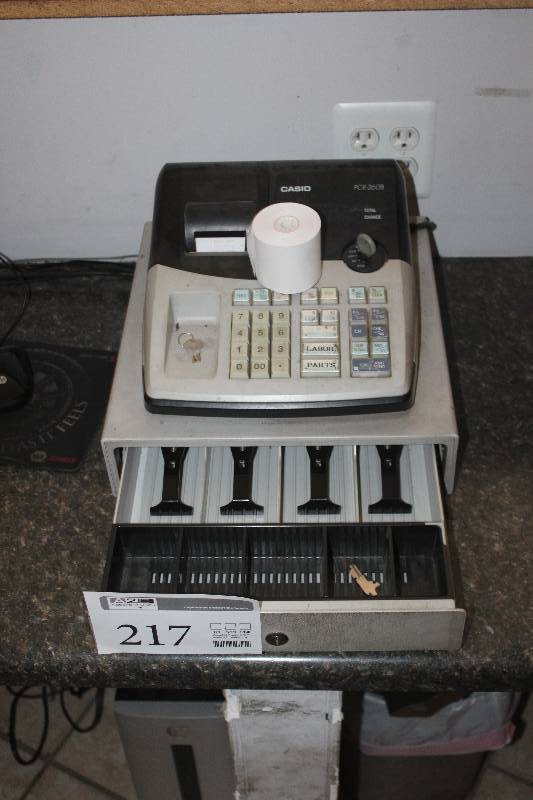 lot 217 image: Casio PCR-260B Cash Register