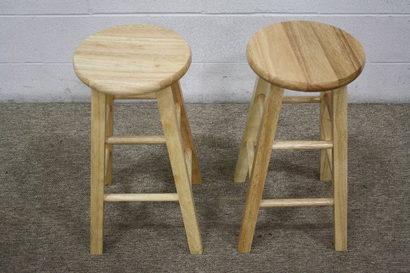 2 Wooden Bar Stools