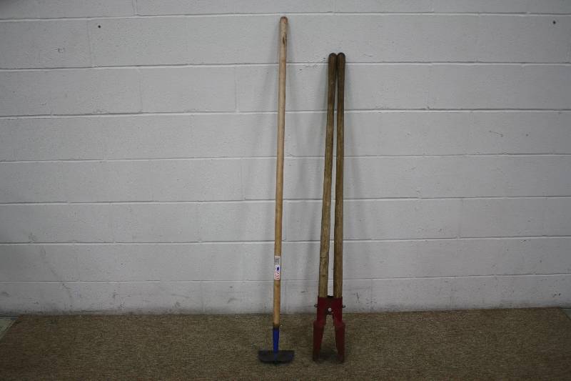 Post Hole Digger and Garden Hoe
