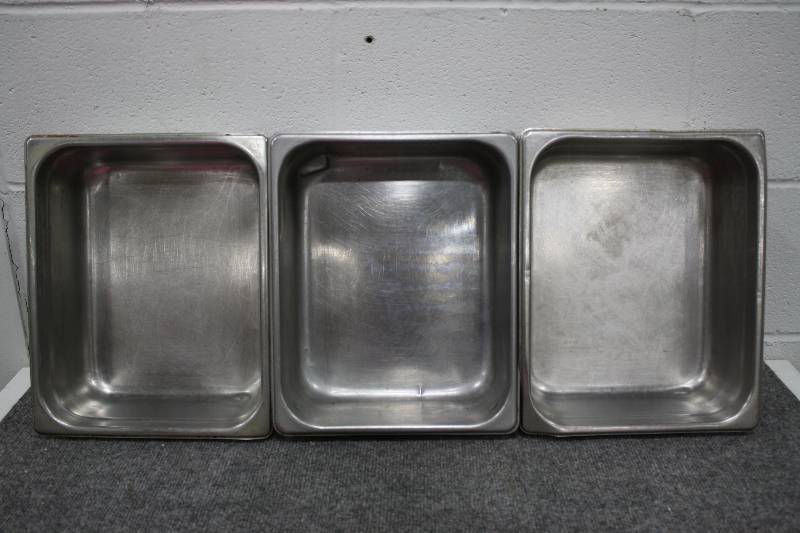 3 Stainless Steel Serving Dishes