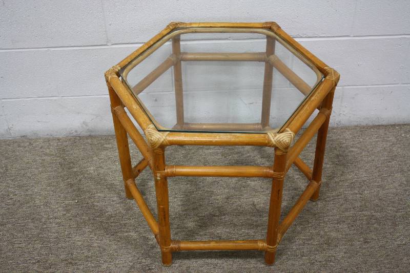 Glasstop End Table