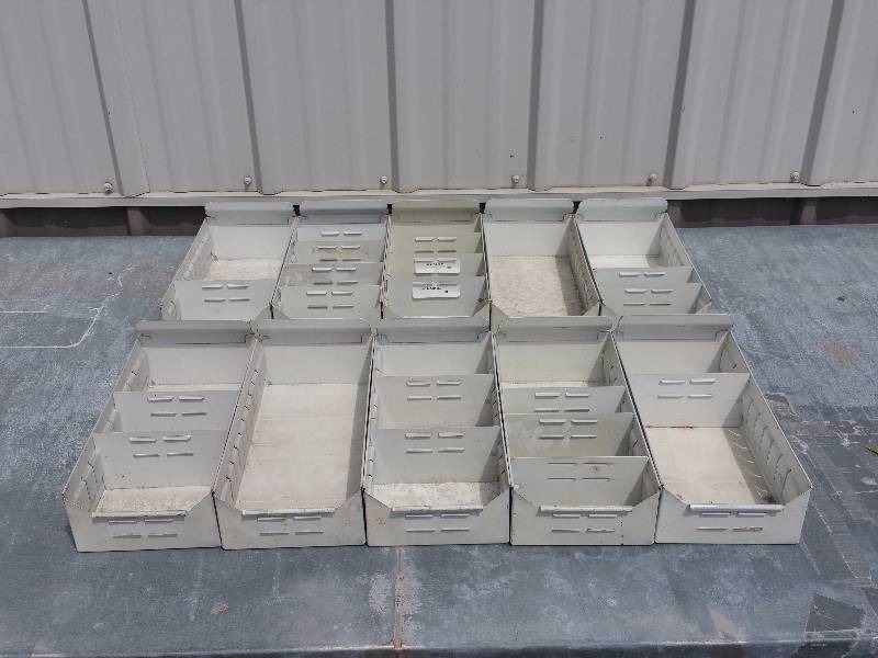 Borroughts Industrial Flexi Bin� Steel Compartment Drawers x10
