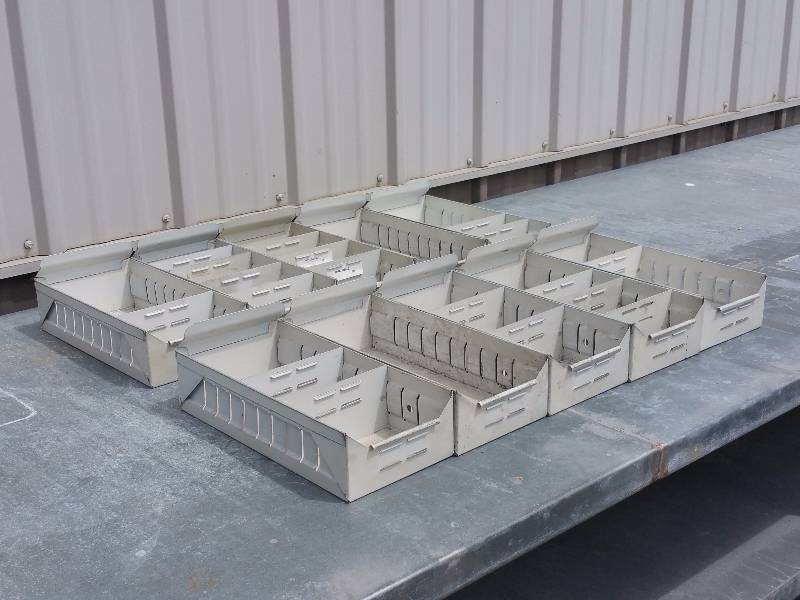 Borroughts Industrial Flexi Bin� Steel Compartment Drawers x10
