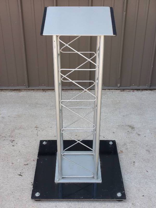 Sleek Steel Podium  Display Stand