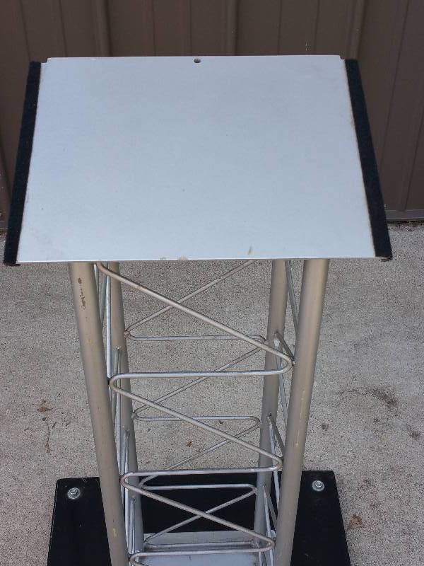 Sleek Steel Podium  Display Stand