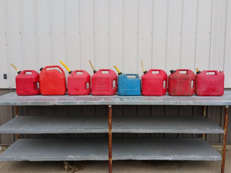 (8) Plastic Fuel Cans
