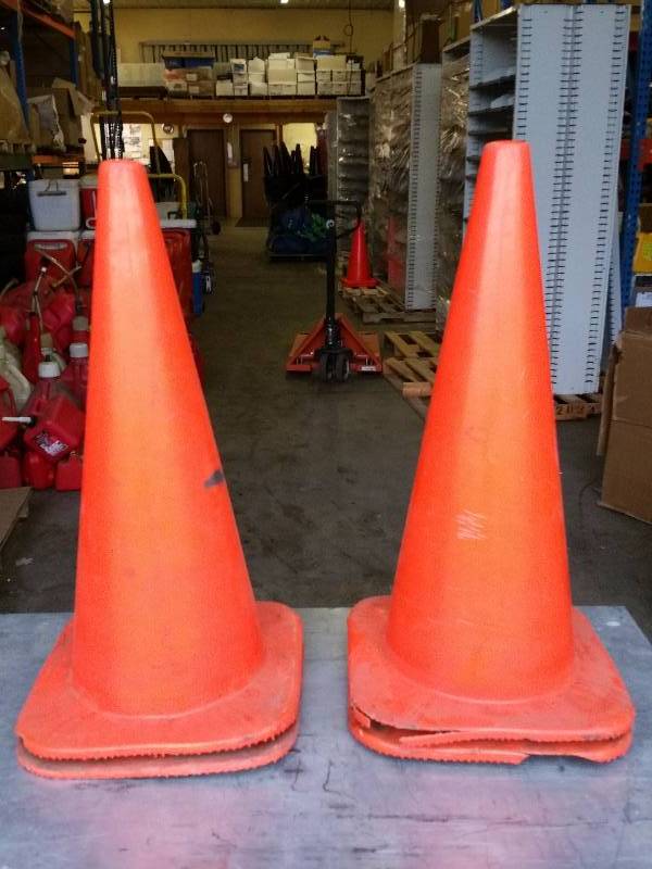 28 Orange Rubber Safety Cone x4