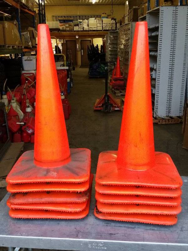 28 Orange Rubber Safety Cone x10