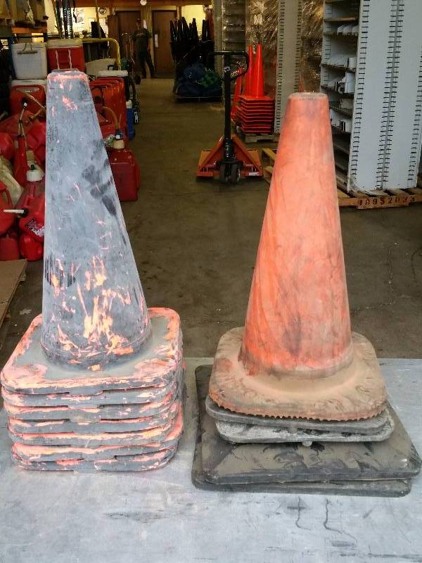 18 Orange Rubber Safety Cone x12