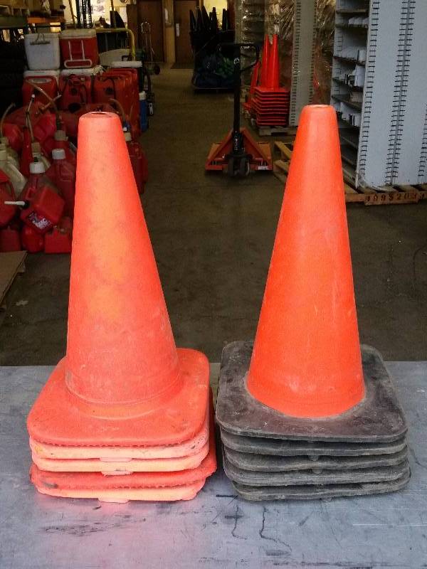 18 Orange Rubber Safety Cone x10