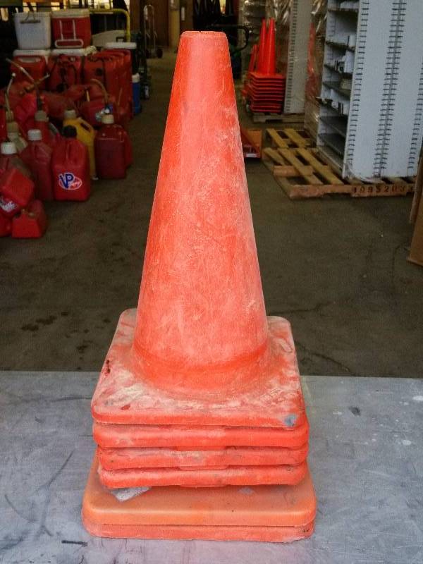 18 Orange Rubber Safety Cone x6