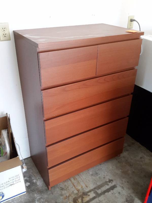 Very nice tall boy dresser.  6 drawers.