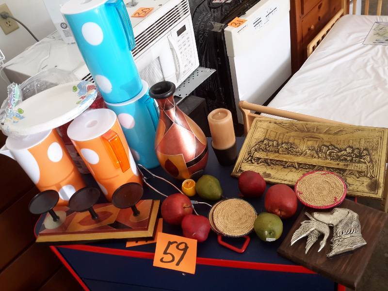 Misc. Pitchers, matching cups and other items as pictured.