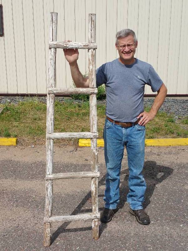 lot 11 image: Rustic White Ladder Handmade by Ellis