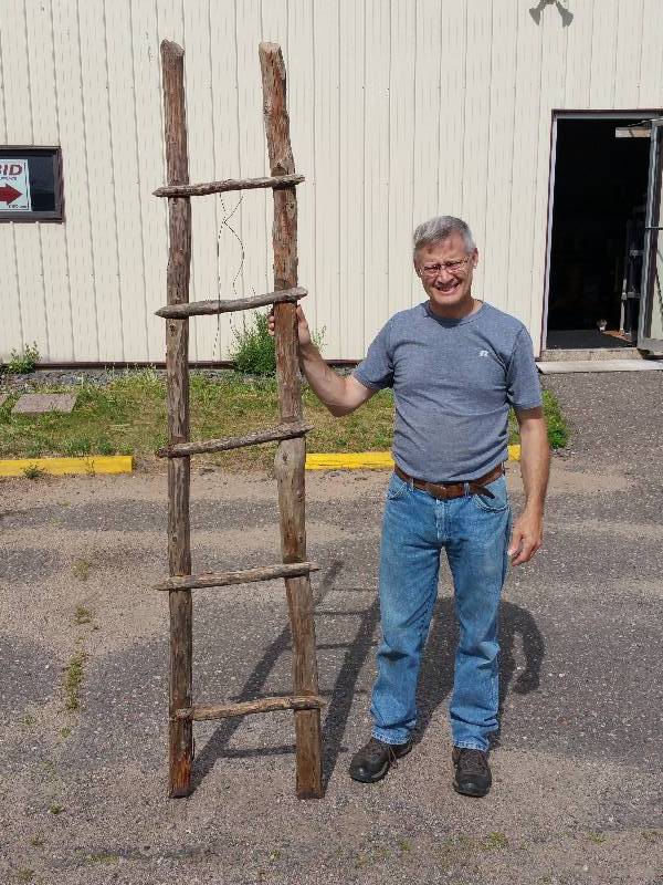lot 12 image: Rustic Brown Ladder Handmade by Ellis