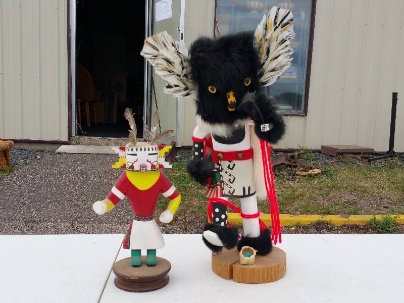 lot 53 image: Native American Art  Figures, One Signed