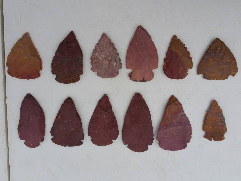 lot 58 image: Group of (12) Arrow Heads