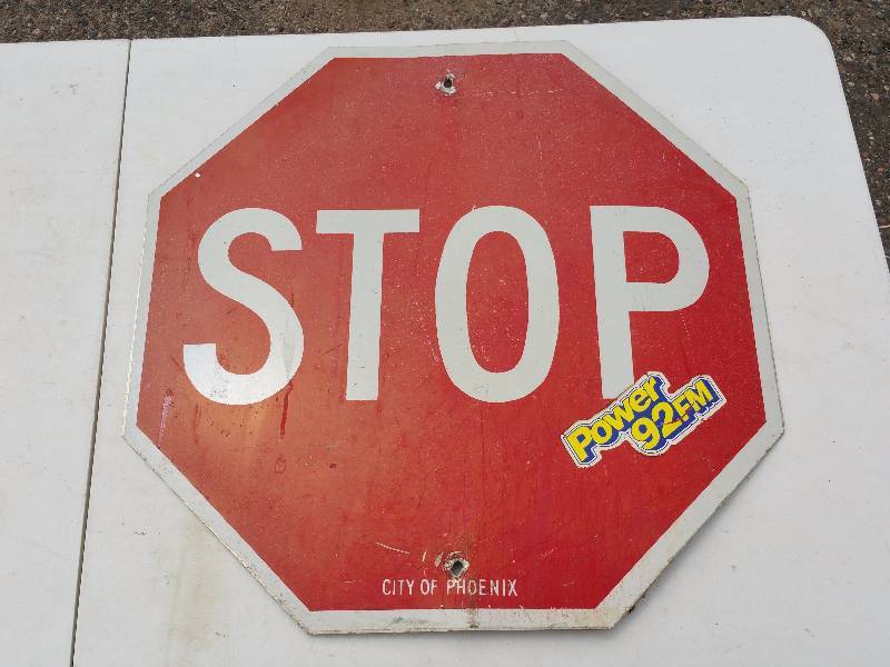 lot 98 image: Stop Sign - City of Phoenix - Metal