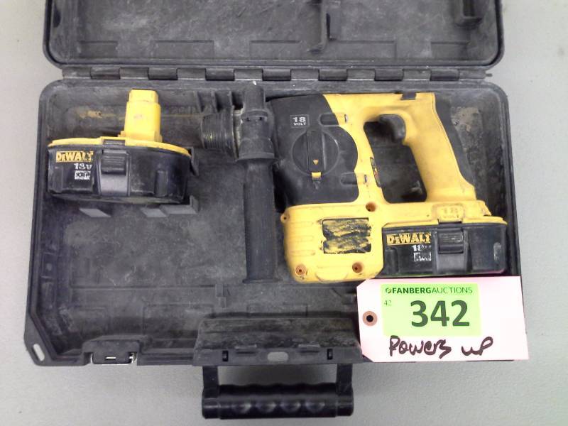 lot 342 image: DeWalt DC 212 Cordless Rotary Hammer Drill