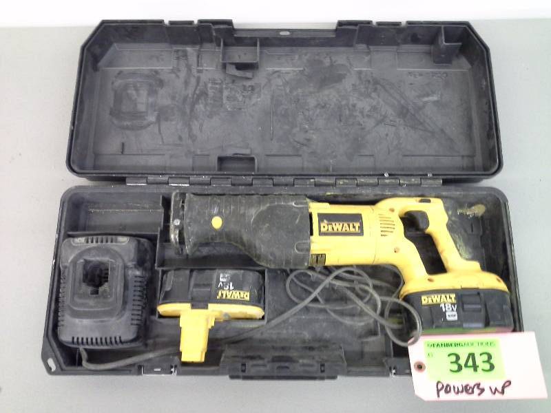 lot 343 image: DeWalt DC 385  Cordless Reciprocating Saw