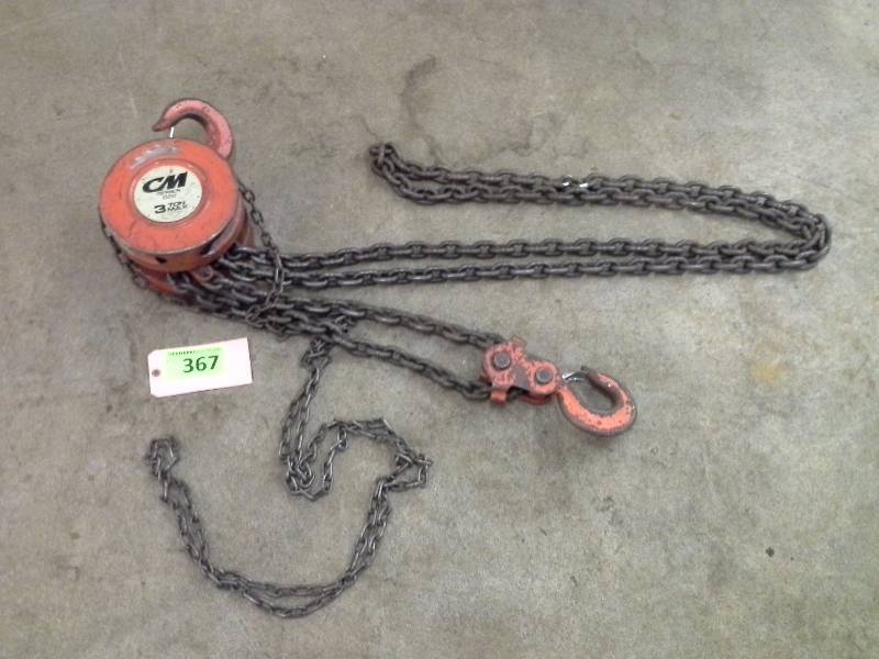 lot 367 image: CM Series 622 15 3Ton Hoist