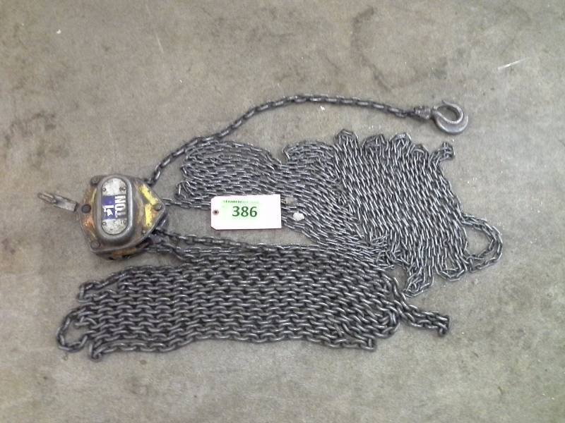 lot 386 image: 1 Ton 30 Hoist