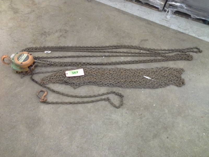 lot 387 image: Harrington CF010 40 1 Ton Hoist