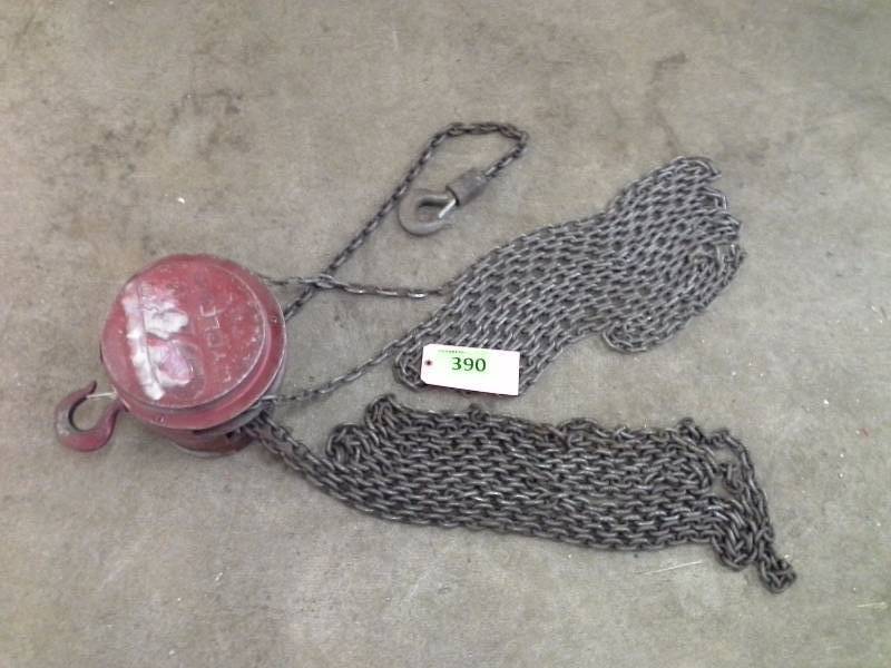 lot 390 image: CM Cyclone 32 1 Ton Hoist