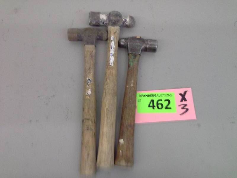 lot 462 image: (3) Ball Peen Hammers