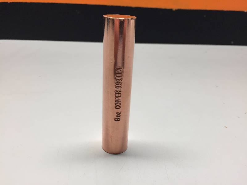 lot 51 image: COPPER 8OZ .999 FINE CYLINDER