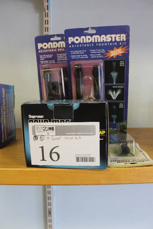 lot 16 image: Danner Supreme 500 GPH Pump with New Back-up Impeller Assembly and (2) Fountain Head kits