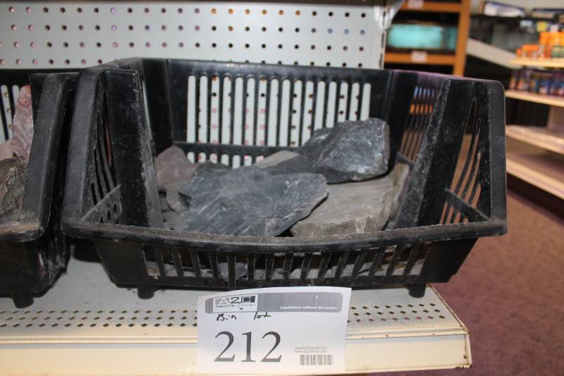 lot 212 image: Bin Lot of Large Slate Aquarium Rocks