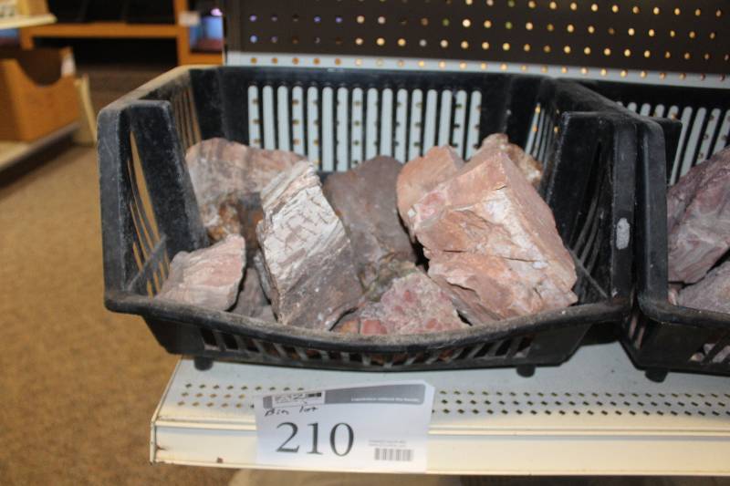 lot 210 image: Bin Lot of Large Petrified Wood Aquarium Rocks