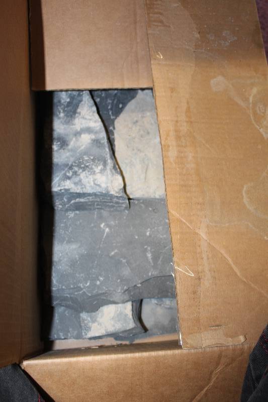 lot 213 image: Bin Lot of Large Slate Aquarium Rocks