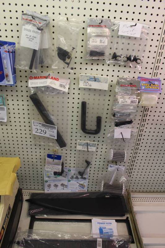 lot 229 image: Half WallShelf Lot of Aquarium Spare Parts