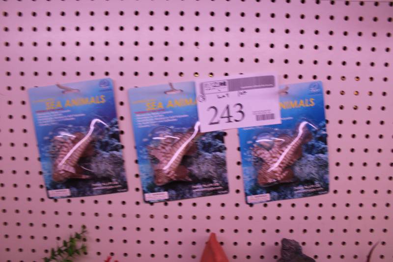 lot 243 image: Wall Lot of (3) Lion Fish Aquarium Decorations