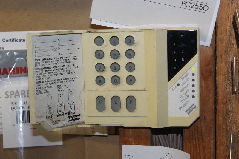 lot 327 image: Lot of (4) Security System Including 2) Door Sensors AND 1) Motion Sensor AND 1) Keypad